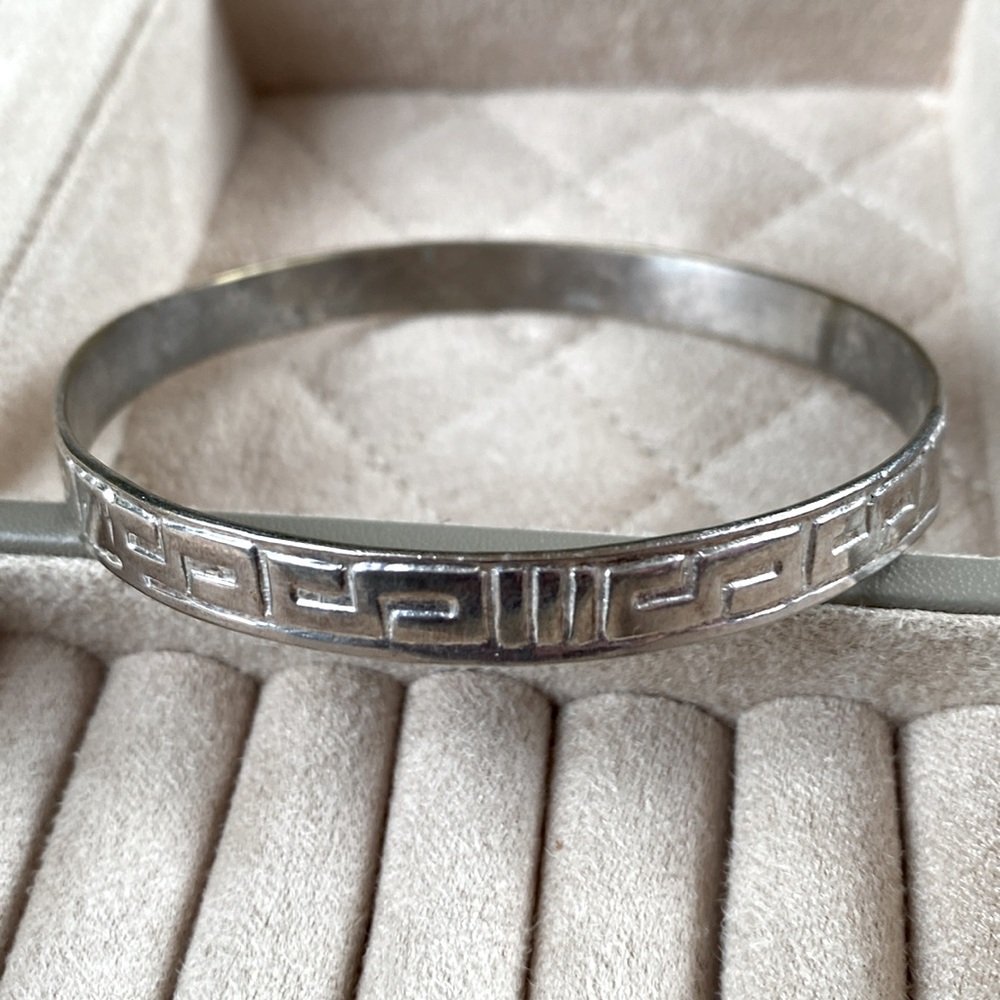Mexico 925 Solid Sterling Silver Bangle - image 4